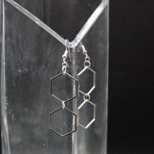 hexagon-earrings-silver