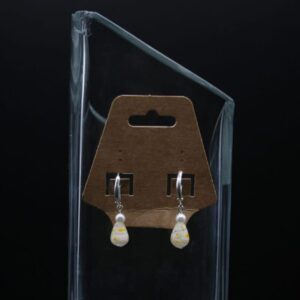 millefiori-flower-huggie-earrings